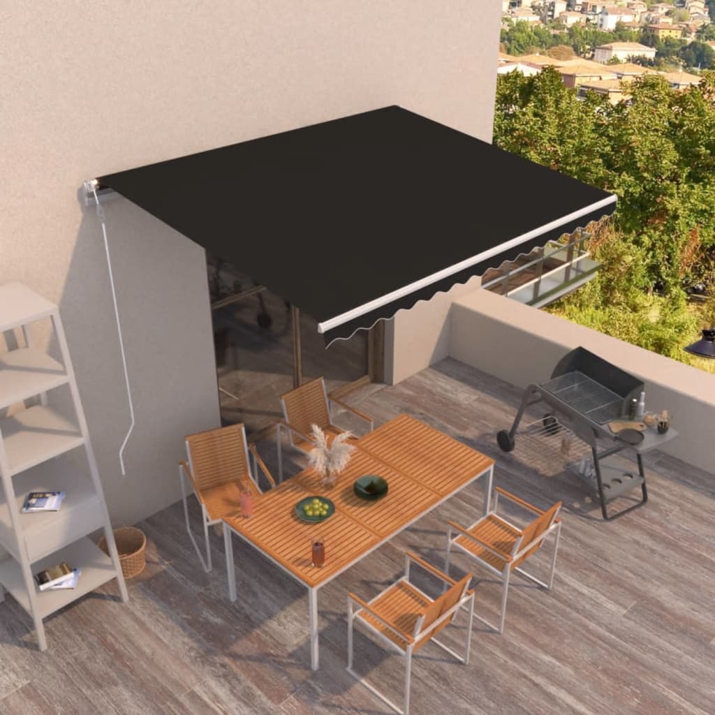 Markise Automatisch Einziehbar 450x350 cm Anthrazit