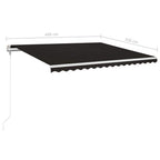 Automatische Markise mit LED & Windsensor 450x350 cm Anthrazit