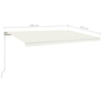 Markise Manuell Einziehbar 500x350 cm Creme