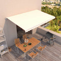 Markise Manuell Einziehbar 500x350 cm Creme
