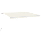 Markise Manuell Einziehbar mit LED 500x350 cm Creme