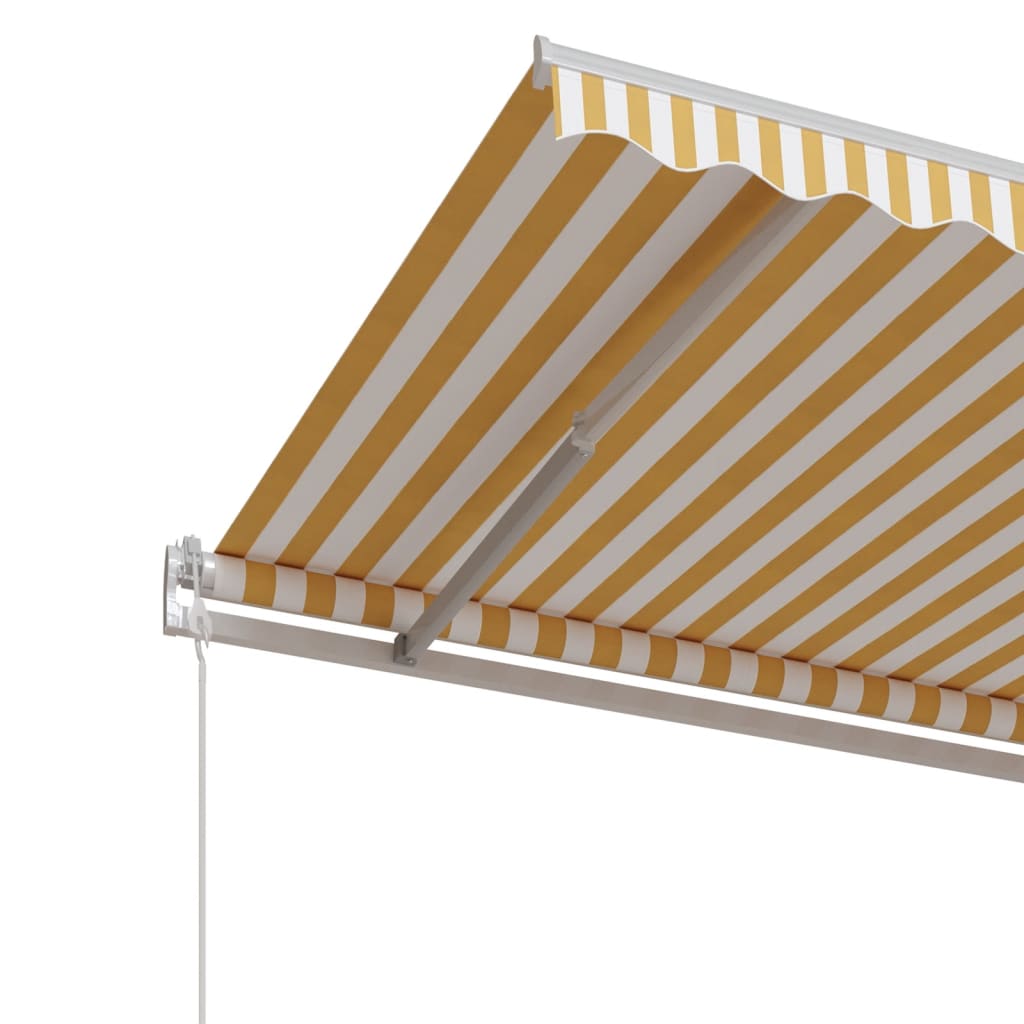 Markise Automatisch Einziehbar 500x350 cm Gelb und Weiß