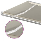Automatische Markise mit LED & Windsensor 500x350 cm Creme