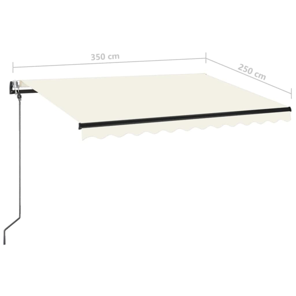 Automatische Markise mit LED & Windsensor 350x250 cm Creme