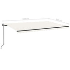 Markise Automatisch Einziehbar 500x300 cm Creme