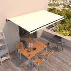 Markise Automatisch Einziehbar 500x300 cm Creme