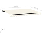Markise Manuell Einziehbar 400x350 cm Creme