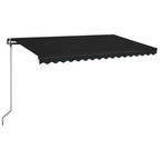 Markise Manuell Einziehbar mit LED 400x350 cm Anthrazit