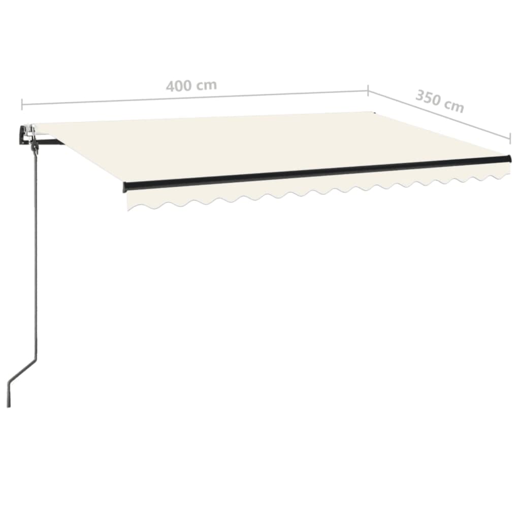 Markise Automatisch Einziehbar 400x350 cm Creme