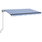 Automatische Markise mit LED & Windsensor 400x350 Blau und Weiß