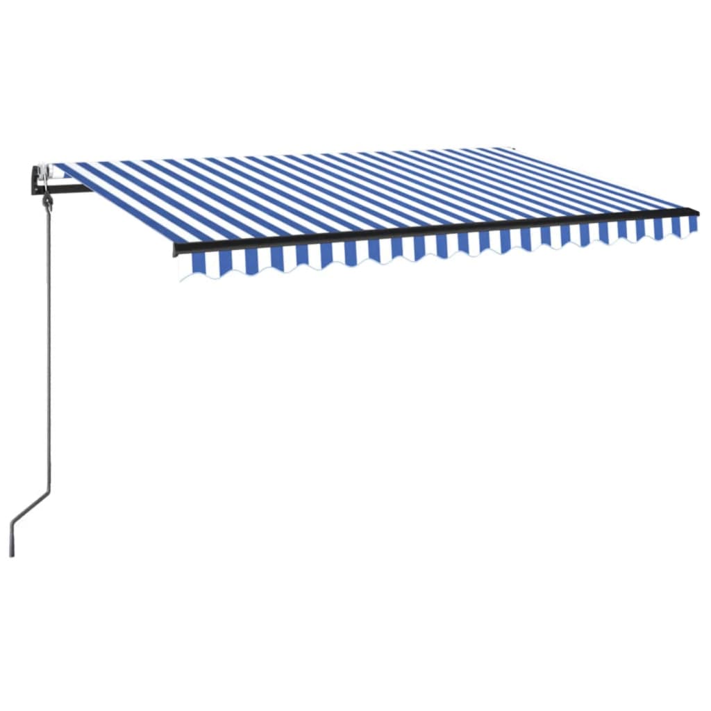 Automatische Markise mit LED & Windsensor 400x350 Blau und Weiß