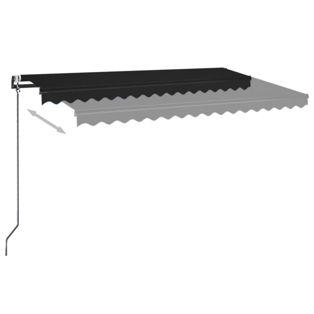 Automatische Markise mit LED & Windsensor 400x350 cm Anthrazit
