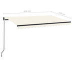Markise Manuell Einziehbar 450x350 cm Creme