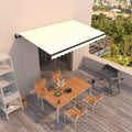 Markise Automatisch Einziehbar 450x350 cm Creme