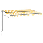 Markise Automatisch Einziehbar 450x350 cm Gelb und Weiß