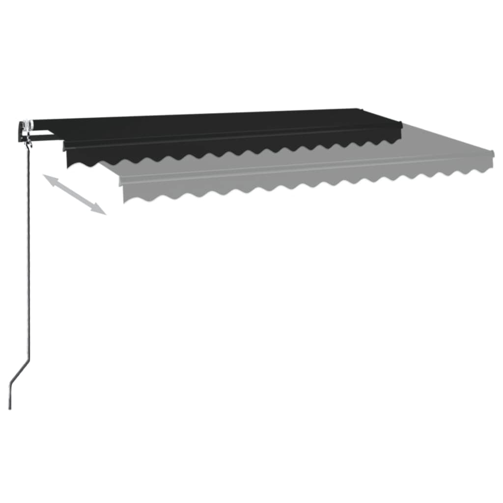Markise Automatisch Einziehbar 450x350 cm Anthrazit