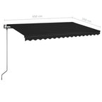 Automatische Markise mit LED & Windsensor 450x350 cm Anthrazit