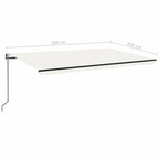 Markise Automatisch Einziehbar 500x350 cm Creme