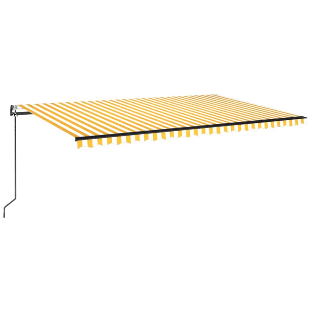 Markise Automatisch Einziehbar 500x350 cm Gelb und Weiß