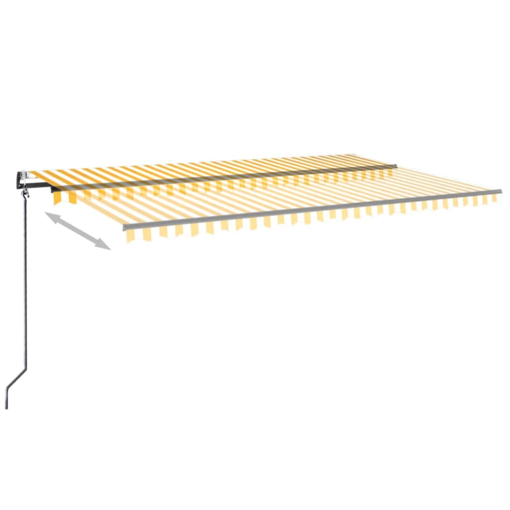 Markise Automatisch Einziehbar 500x350 cm Gelb und Weiß