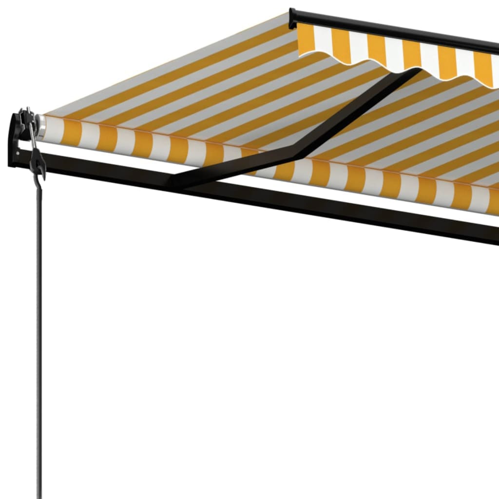 Markise Automatisch Einziehbar 500x350 cm Gelb und Weiß