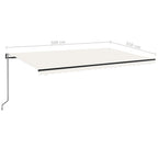 Automatische Markise mit LED & Windsensor 500x350 cm Creme