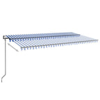 Automatische Markise mit LED & Windsensor 600x350 Blau und Weiß