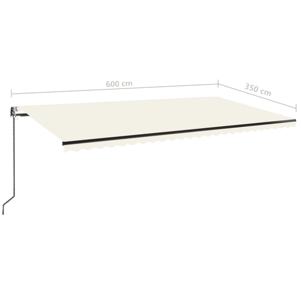 Automatische Markise mit LED & Windsensor 600x350 cm Creme