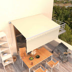 Markise Manuell Einziehbar mit Rollo 3x2,5 m Creme