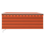 Markise Manuell Einziehbar mit Rollo 3x2,5 m Orange Braun