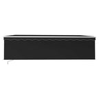 Markise Manuell Einziehbar mit Rollo & LED 5x3 m Anthrazit