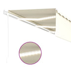 Markise Automatisch mit Rollo LED Windsensor 6x3 m Creme