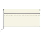 Markise Manuell Einziehbar mit Rollo & LED 3x2,5 m Creme