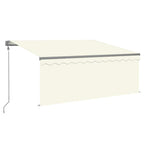 Markise Automatisch Einziehbar mit Volant 3x2,5 m Creme