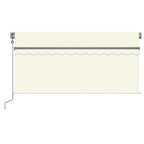Markise Automatisch Einziehbar mit Volant 3x2,5 m Creme