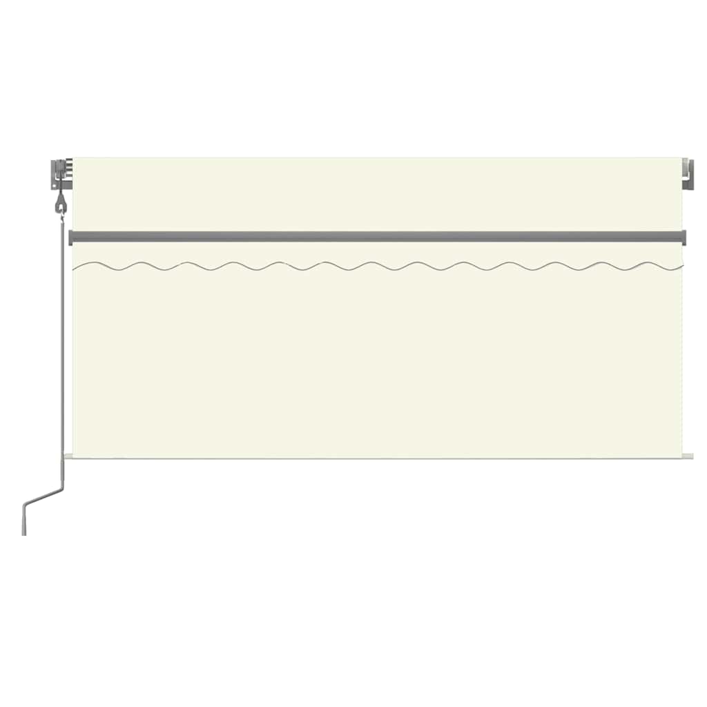 Markise Automatisch Einziehbar mit Volant 3x2,5 m Creme