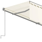 Markise Automatisch Einziehbar mit Volant 3x2,5 m Creme