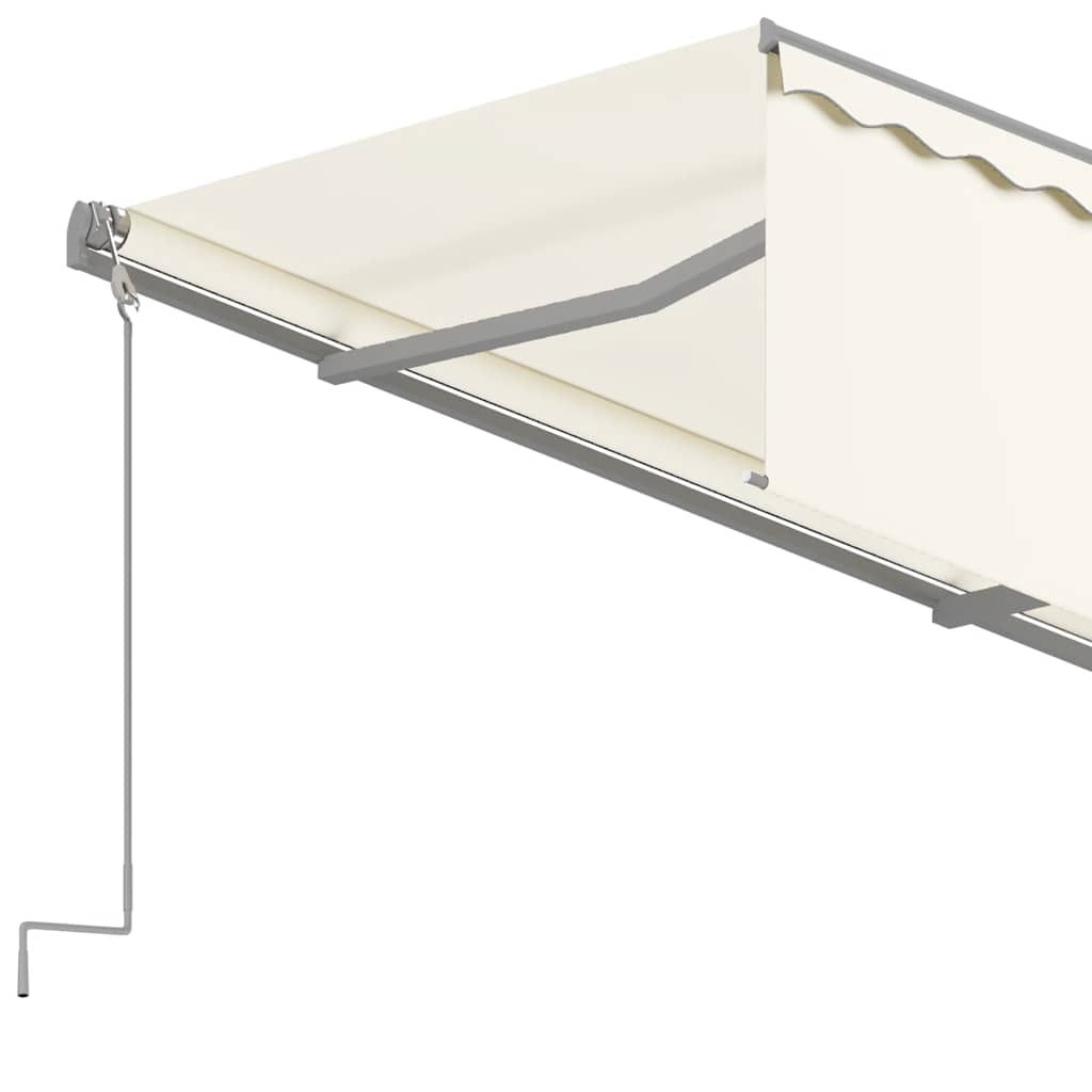 Markise Automatisch Einziehbar mit Volant 3x2,5 m Creme