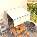Markise Automatisch Einziehbar mit Volant 3x2,5 m Creme