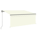 Markise Automatisch Einziehbar mit Volant 3,5x2,5 m Creme