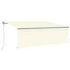 Markise Automatisch mit Rollo LED Windsensor 4x3 m Creme