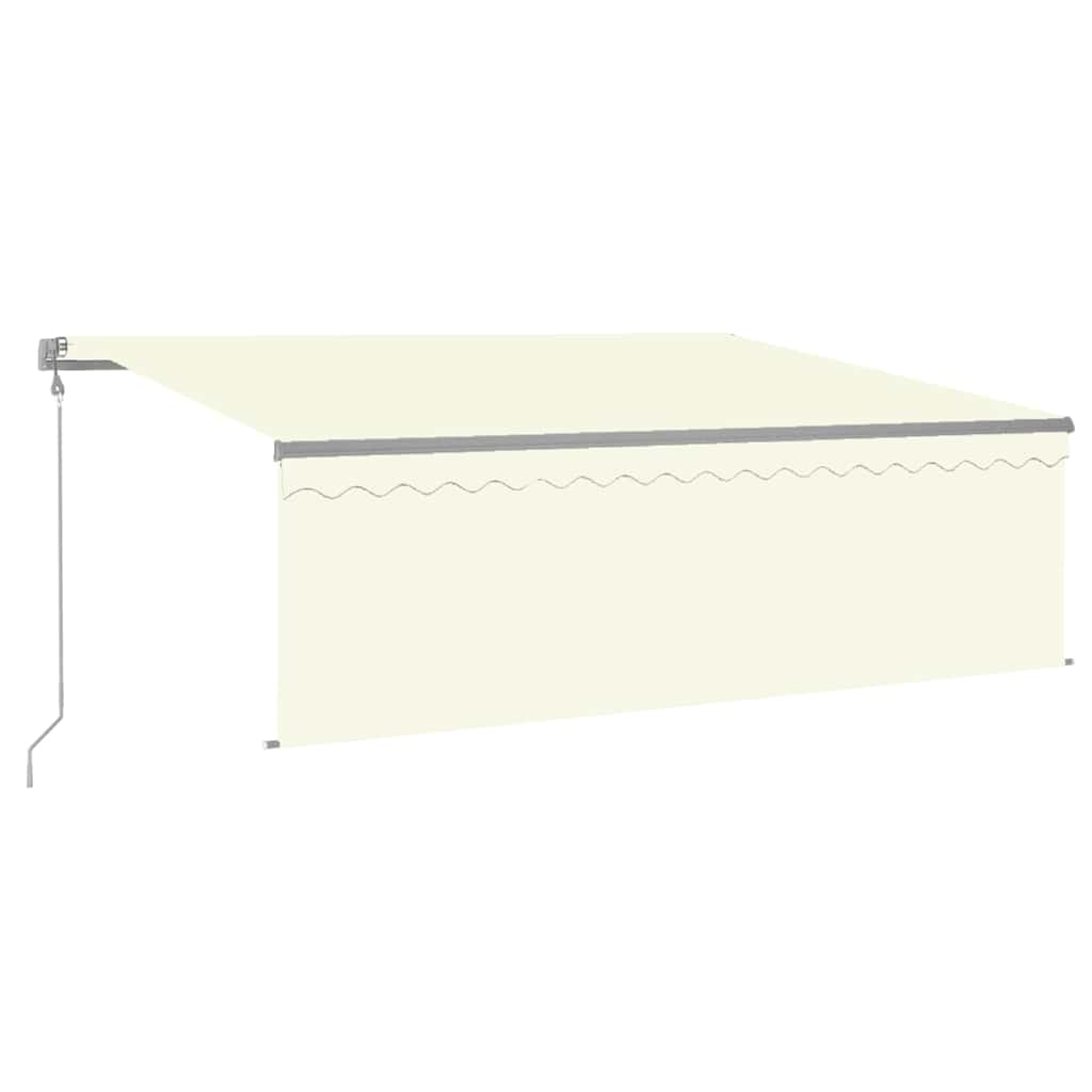 Markise Automatisch mit Rollo LED Windsensor 4x3 m Creme