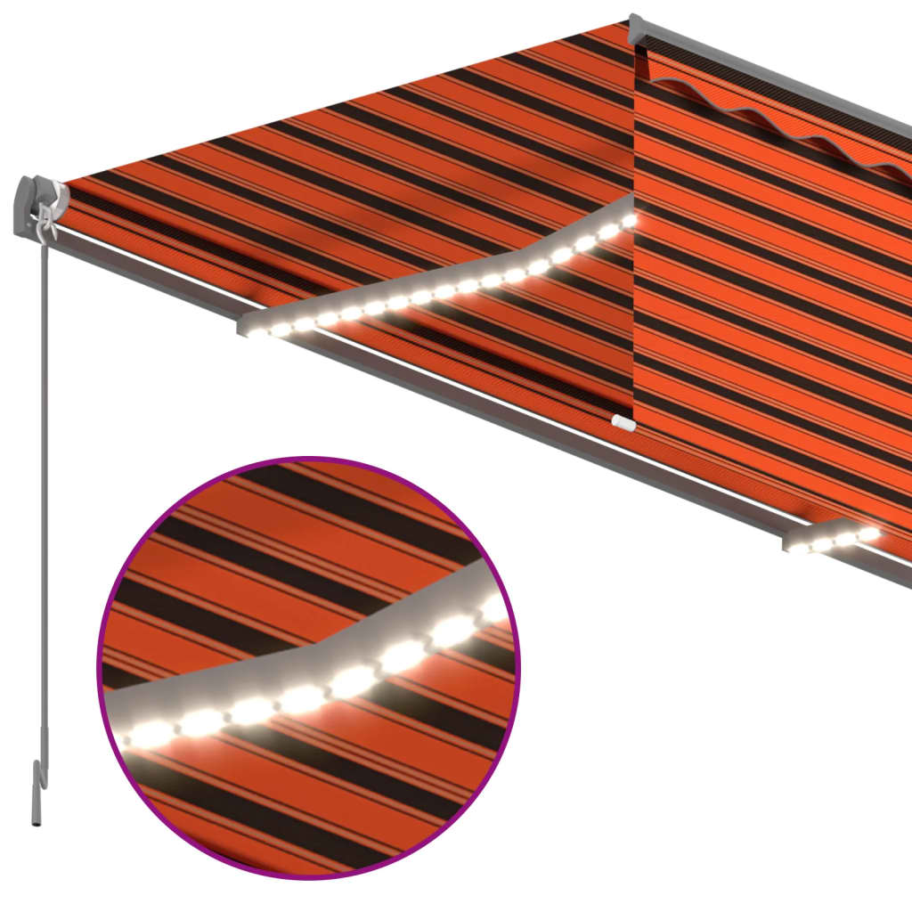 Markise Automatisch mit Rollo LED Windsensor 4,5x3m