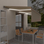 Markise Automatisch mit Rollo LED Windsensor 6x3 m Creme