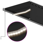 Markise Automatisch mit Rollo LED Windsensor 6x3m Anthrazit