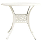 3-tlg. Bistro-Set Aluminiumguss Weiß