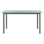 7-tlg. Garten-Essgruppe Aluminium Silbern und Schwarz