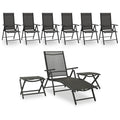 9-tlg. Garten-Lounge-Set Schwarz und Anthrazit