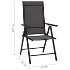 9-tlg. Garten-Lounge-Set Schwarz und Anthrazit