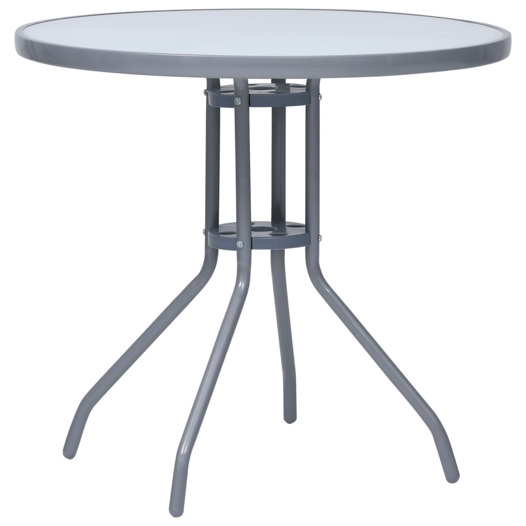 5-tlg. Garten-Essgruppe Aluminium und Textilene Silbern